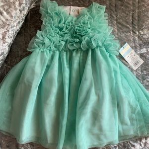 Car & Jack Baby Girl Teal Puff Dress